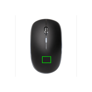 Mouse wireless con logo retroilluminato nero - personalizzabile con logo