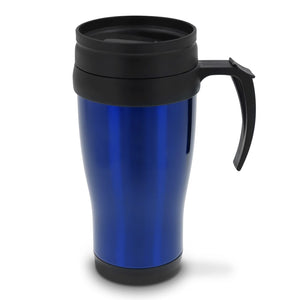 Mug da viaggio metal 350ml Blu - personalizzabile con logo