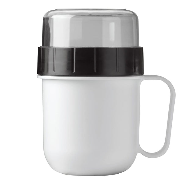 Mug da viaggio per il pranzo 520+230ml Bianco - personalizzabile con logo