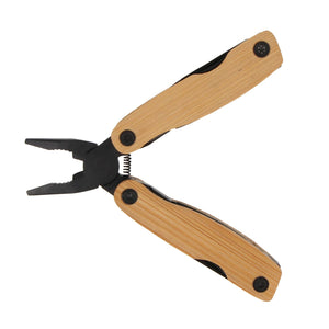 Multi-tool Bamboo 12 funzioni Nero - personalizzabile con logo