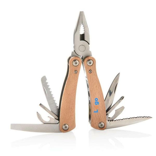 Multiattrezzo in legno marrone - personalizzabile con logo