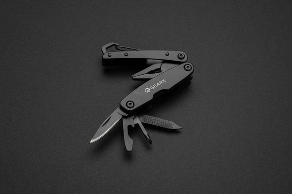 Multiattrezzo mini Gear X nero - personalizzabile con logo