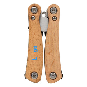 Multiattrezzo mini in legno marrone - personalizzabile con logo