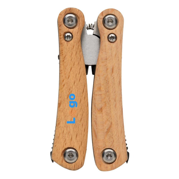 Multiattrezzo mini in legno marrone - personalizzabile con logo