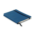 Notebook a righe in PU (A5) blu - personalizzabile con logo