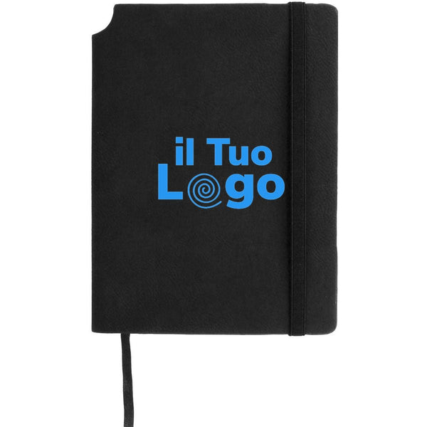 Notebook a righe in PU (A5) - personalizzabile con logo