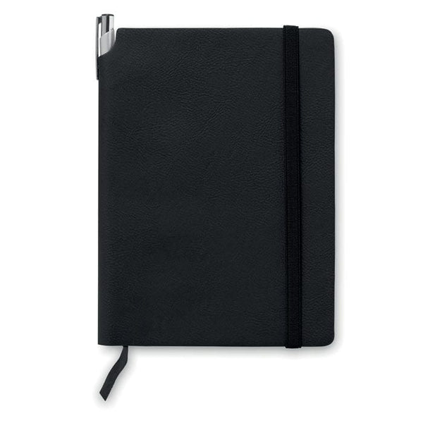 Notebook a righe in PU (A5) - personalizzabile con logo
