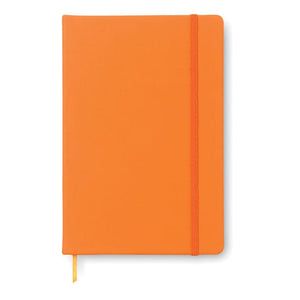 Notebook A5 a righe arancione - personalizzabile con logo