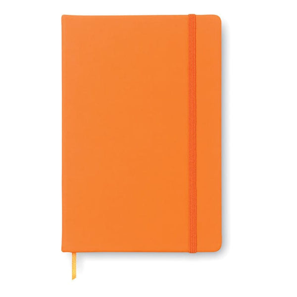 Notebook A5 a righe arancione - personalizzabile con logo