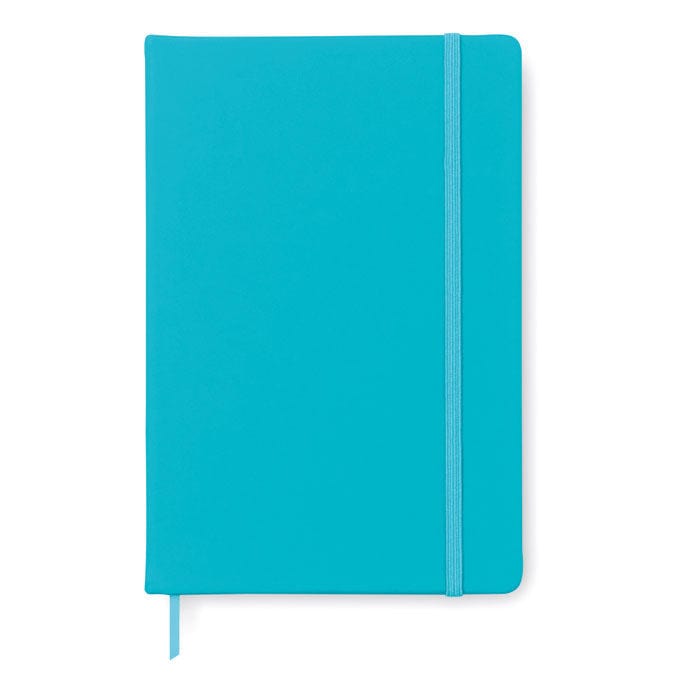 Notebook A5 a righe azzurro - personalizzabile con logo