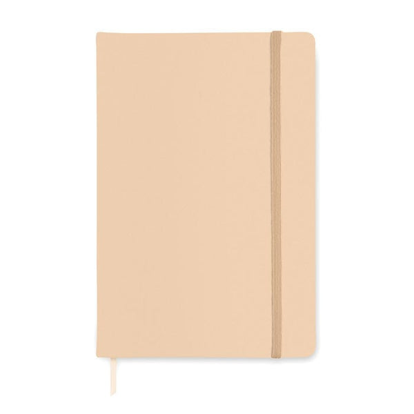 Notebook A5 a righe Beige - personalizzabile con logo