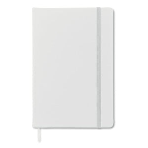 Notebook A5 a righe bianco - personalizzabile con logo