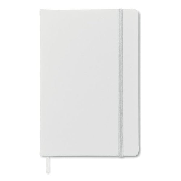 Notebook A5 a righe bianco - personalizzabile con logo