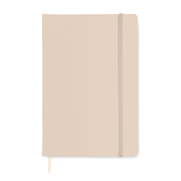 Notebook A5 a righe Bianco sporco - personalizzabile con logo