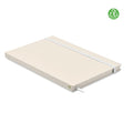 Notebook A5 cartone Recycled Milk bianco - personalizzabile con logo