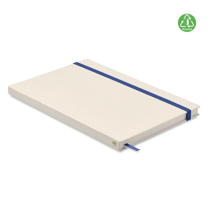 Notebook A5 cartone Recycled Milk blu - personalizzabile con logo