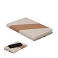 Notebook A5 con caricatore da 1 beige - personalizzabile con logo