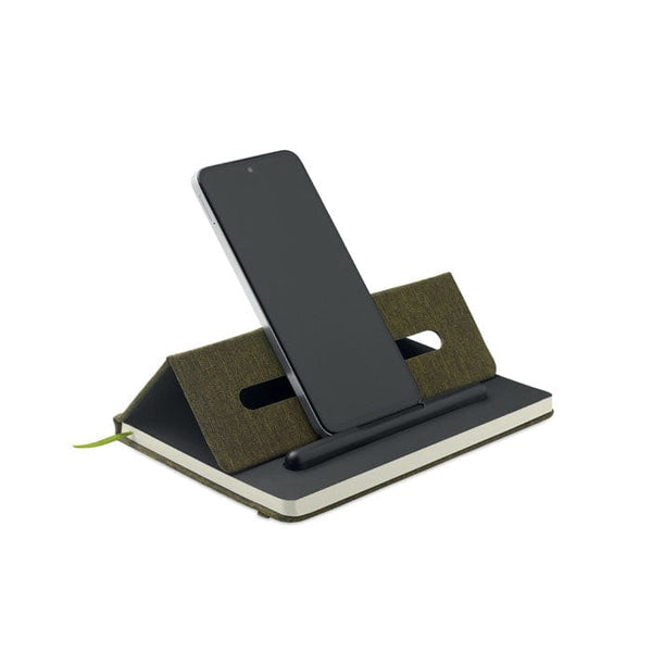 Notebook A5 con porta telefono - personalizzabile con logo
