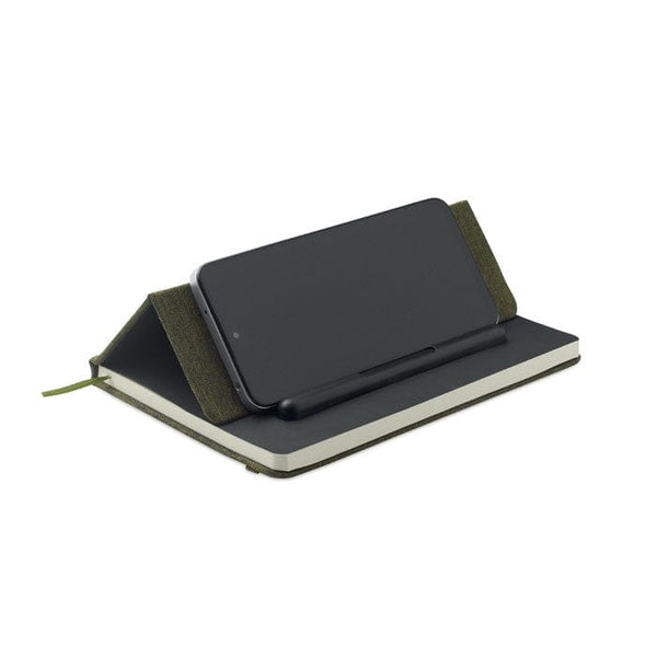 Notebook A5 con porta telefono - personalizzabile con logo