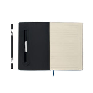 Notebook A5 con porta telefono - personalizzabile con logo
