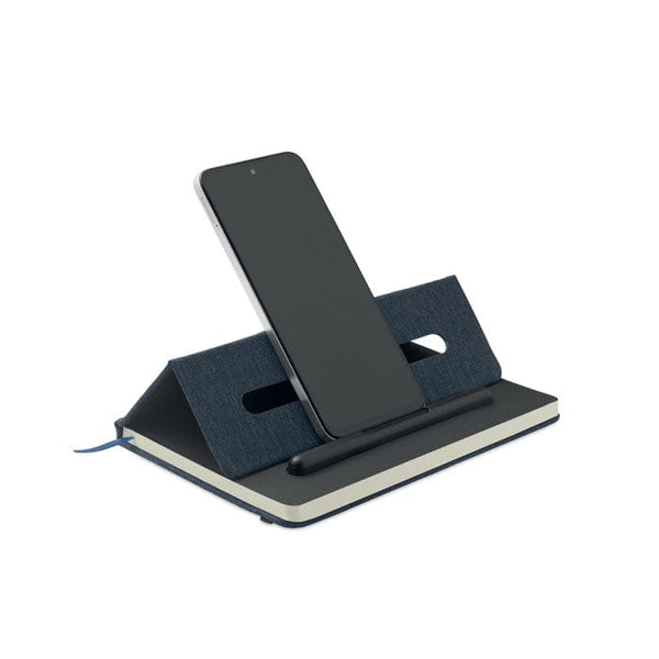 Notebook A5 con porta telefono - personalizzabile con logo