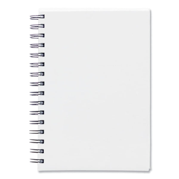 Notebook A5 con spirale Bianco - personalizzabile con logo