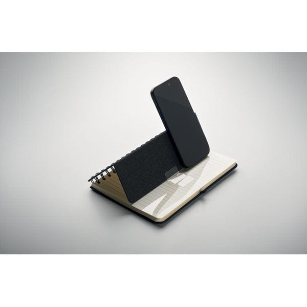 Notebook A5 con supporto phone - personalizzabile con logo
