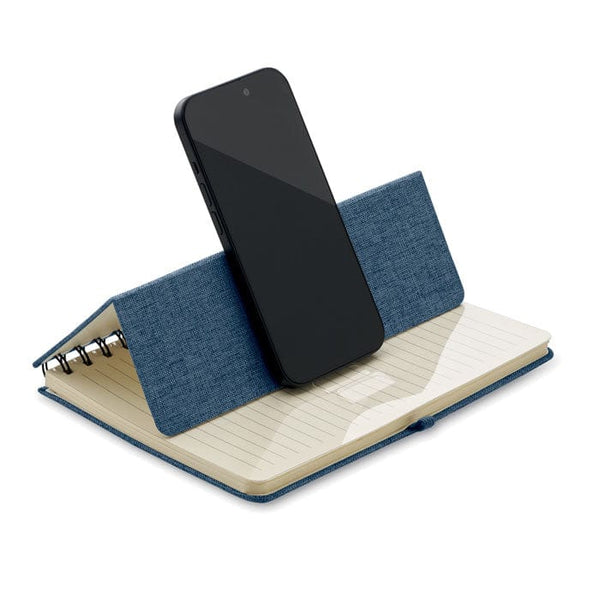 Notebook A5 con supporto phone - personalizzabile con logo