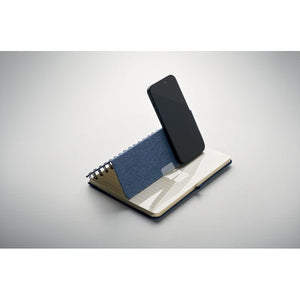 Notebook A5 con supporto phone - personalizzabile con logo