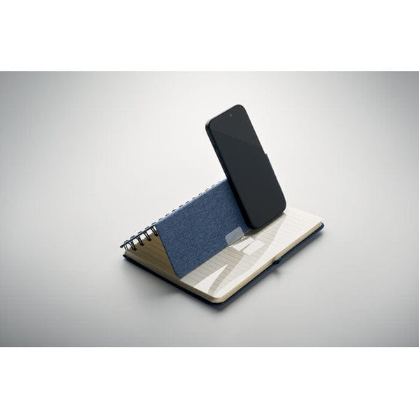 Notebook A5 con supporto phone - personalizzabile con logo