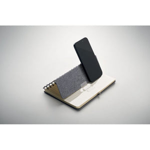 Notebook A5 con supporto phone - personalizzabile con logo