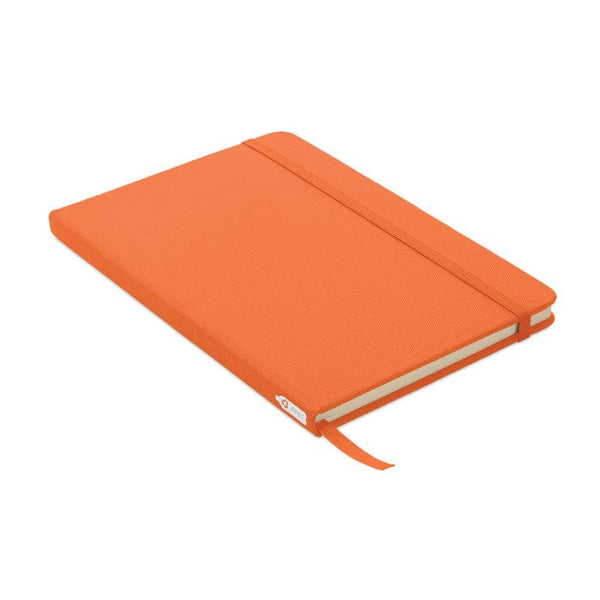 Notebook A5 in 600D RPET Arancio - personalizzabile con logo