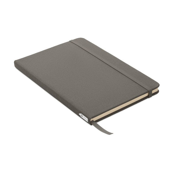 Notebook A5 in 600D RPET grigio - personalizzabile con logo