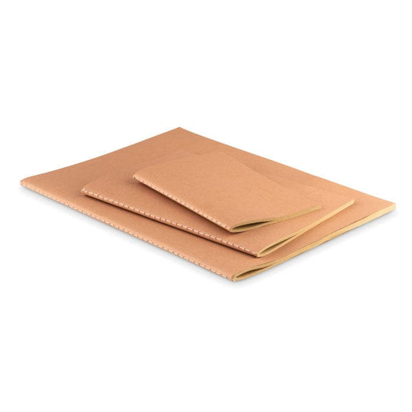 Notebook A5 in carta beige - personalizzabile con logo