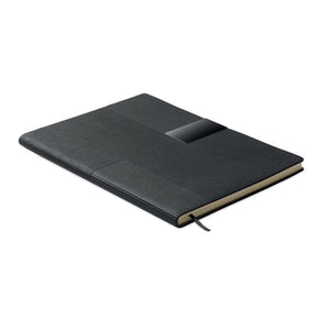 Notebook A5 in morbido PU Nero - personalizzabile con logo
