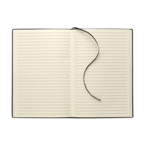 Notebook A5 in morbido PU Nero - personalizzabile con logo