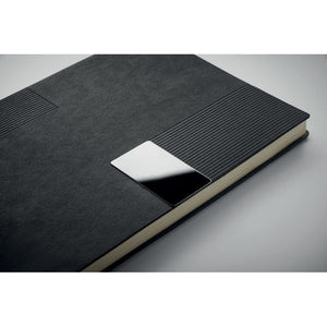 Notebook A5 in morbido PU Nero - personalizzabile con logo