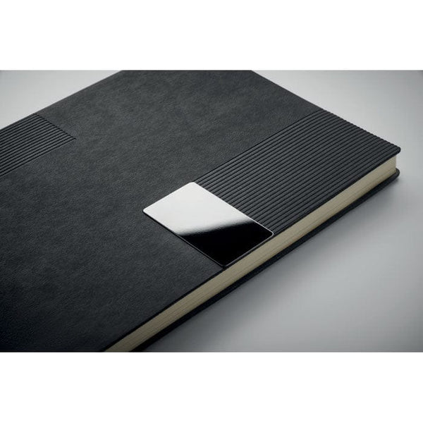 Notebook A5 in morbido PU Nero - personalizzabile con logo