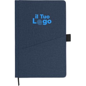 Notebook A5 in PU con tasca - personalizzabile con logo