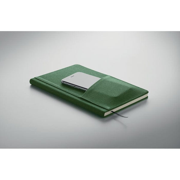Notebook A5 in PU con tasca - personalizzabile con logo