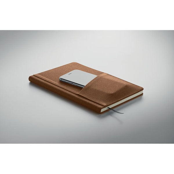 Notebook A5 in PU con tasca - personalizzabile con logo