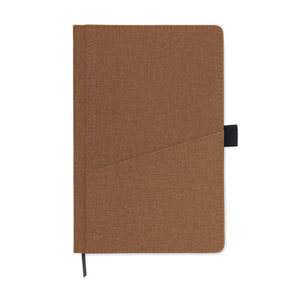 Notebook A5 in PU con tasca - personalizzabile con logo