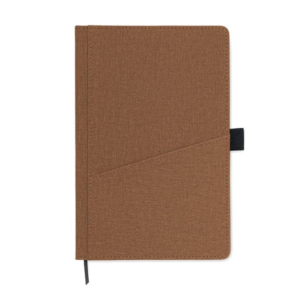 Notebook A5 in PU con tasca - personalizzabile con logo