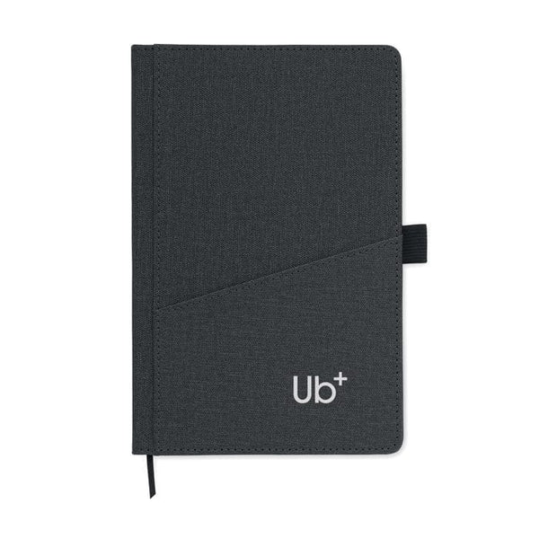 Notebook A5 in PU con tasca - personalizzabile con logo