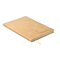 Notebook A5 in PU fumé beige - personalizzabile con logo