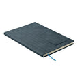 Notebook A5 in PU fumé Blu - personalizzabile con logo