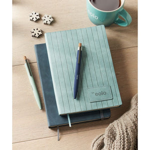 Notebook A5 in PU fumé - personalizzabile con logo