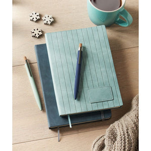 Notebook A5 in PU fumé - personalizzabile con logo
