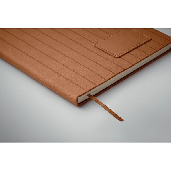 Notebook A5 in PU fumé - personalizzabile con logo