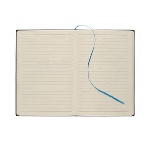 Notebook A5 in PU fumé - personalizzabile con logo